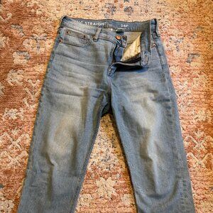 J. Crew Classic Straight Light Wash Jeans Raw Hem
